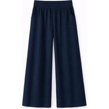 Touche Prive Beli Lastikli Cepli Gabardin Pantolon