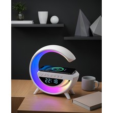 Bluetooth Hoparlörli Kablosuz Şarjlı Dijital Masa Saati