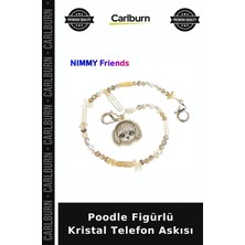 Carlburn Poodle Figürlü Kristal Telefon Askısı Kombin Takılar Hediye Seçeneği Taşlı Bileklik
