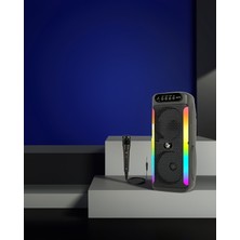Taşınabilir Bluetooth Hoparlör Rgb Işık Efekti 4 Inç Çift Hoparlör