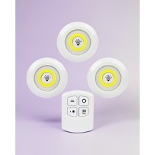 Kablosuz LED Spot Lamba Seti 3'lü