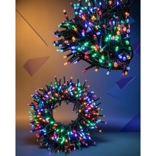 5m Rgb LED Dekor Işığı Siyah Kablolu 50 Ampul