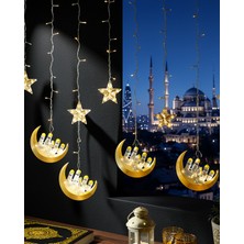 3 Metre LED Ramazan Süslemesi Hilal Yıldız Teması