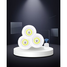 Kablosuz LED Spot Lamba Seti 3'lü Mutfak Banyo Dolap Içi