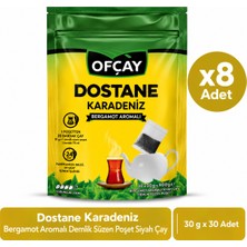 Ofçay Dostane Karadeniz Bergamot Aromalı Demlik Poşet Siyah Çay 30 G x 30 Adet 8\'li Set
