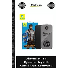 Carlburn Xiaomi Mi 14 Uyumlu Hayalet Cam Ekran Koruyucu Iz Katman Siyah