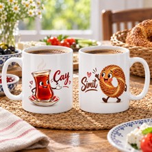 Ulu Pazarlama Çay ve Simit 2'li Porselen Kupa Seti - Model 360