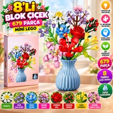 NW NessiWorld BIG0V094 8'li Blok Çiçek 679 Parça Mini
