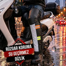 World Star Motorcu Rüzgar Koruma Su Geçirmez Reflektörlü Dizlik Bacak Koruyucu Termal Motosiklet Dizliği