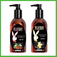 Bezos Playboy Massage Oil Strawberry And Vanilla Fragrances 120 ml Çilek ve Vanilya Kokulu Vücut Masaj Ya Arz