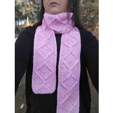 Yaso Shop Pembe Ince Elörgüsü Atkı