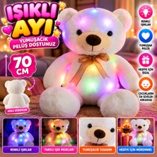 NW NessiWorld 1047 Işıklı Ayı 70 Cm-Beyaz