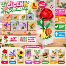 NW NessiWorld BIG0H03F 8'li Çiçek Yapı Blokları Çiçek 1 Adet Fiyatıdır