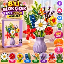 NW NessiWorld BIG0V096 8'li Blok Çiçek 691 Parça Mini