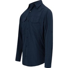 Luo Camp Tex-Tech Erkek Uzun Kollu Outdoor Gömlek- Navy