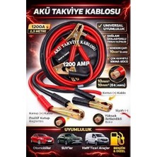 Prime Akü Takviye KABLOSU,1200 Amper, 2,3 Metre Uzunluk, Profesyonel Heavy Duty, Güçlü Timsah Kıskaçlı, Bakır Iletken, Made In Turkey