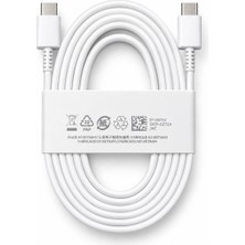 Teknofone 2 Metre Samsung Galaxy S25 Ultra S26 Ultra + A Serisi Uyumlu 25W Süper Hızlı Şarj Kablosu 2 Metre Type-C To Type-C