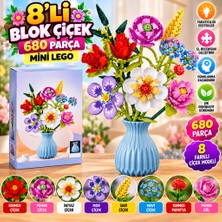 NW NessiWorld BIG0V097 8'li Blok Çiçek 680 Parça Mini