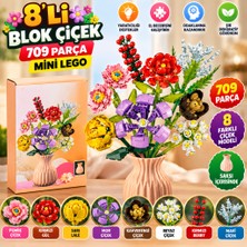NW NessiWorld BIG0V098 8'li Blok Çiçek 709 Parça Mini