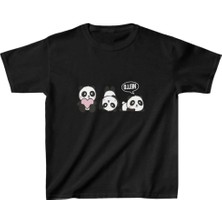 Marchè Bien Unisex Çocuk Baskılı T-Shirt - Siyah