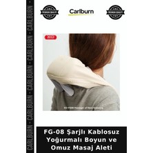 Carlburn Fg-08 Şarjlı Kablosuz Yoğurmalı Boyun ve Omuz Masaj Aleti Rahatlama Aracı Günlük Rahatlık Hafif Ürün