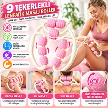 9 Tekerlekli Lenfatik Masaj Roller – Selülit Giderici, Cilt Sıkılaştırıcı, Bacak Kol Sırt