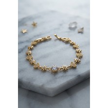 Gold Renk Celestial Yıldız ve Hilal Model Kadın Bileklik Midastech