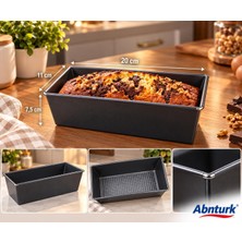 Abnturk 20X11CM Gri Paslanmaz Çelik Baton Kek Kalıbı-Yapışmaz Ekmek Kek Hamur Işleri Için Kalıp