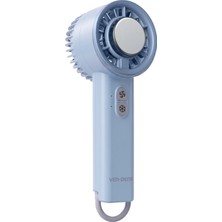 Ven-Dens VD-FAN001 USB Şarjlı Taşınabilir Mini Vantilatör, 3 Kademeli Hız, Kablosuz Kullanım, Mavi