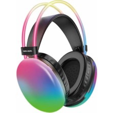 Ven-Dens VD-HP013 Bluetooth 5.3 Kablosuz Oyuncu Kulaklığı, 40 mm Sürücü, 400 Mah Batarya, Siyah