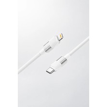 Ven-Dens VD-DC08CL 27 W Pd Type-C To Lightning Hızlı Şarj ve Veri Kablosu, 1 Metre, Güçlendirilmiş Bağlantı, Beyaz