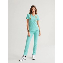 Üças İş Giyim Fresh Mint Lux Likralı Scrubs Takım Doktor Hemşire Forması