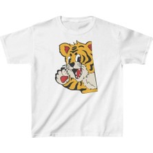 Marchè Bien Unisex Çocuk Baskılı T-Shirt - Beyaz