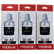 Melsan Canon Pixma G5040 Uyumlu Siyah Muadil Mürekkep 3X170 ml (Toplam 510 Ml)