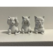 3kedi - Üç Kedi Masum Obje Biblo Figür