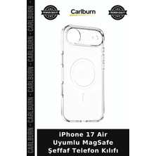 Carlburn iPhone 17 Air Uyumlu Magsafe Şeffaf Telefon Kılıfı Akıllı Kılıf Cihaz Koruyucu Cep Örtüsü