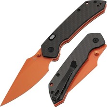 Tenable Fenrir | Fitilli Karbon Fiber Sap | Turuncu Kaplamalı Nitro-V Çelik Çakı  | B1034H5