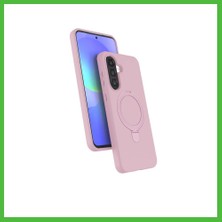 Bezos Samsung Galaxy A26 Uyumlu Regal Magsafe Standlı Kapak - Açık Pembe Arz