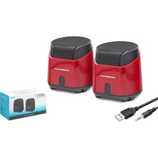 Hoparlör Speaker USB 1+1 Hadron HD6024R Kırmızı