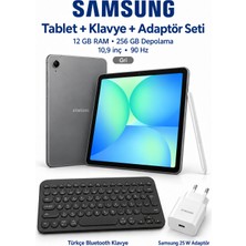 Samsung S10FE 10,9 Inç 12 GB Ram 256 GB Mavi Wi-Fi Tablet S Pen Dahil + Logitech Türkçe Bluetooth Klavye + 25 W Adaptör
