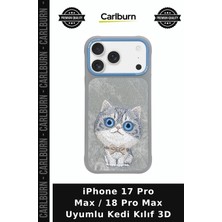 Carlburn iPhone 17 Pro Max / 18 Pro Max Uyumlu Kedi Kılıf 3D Cihaz Kapağı Figürlü Kapak Cep Telefonu