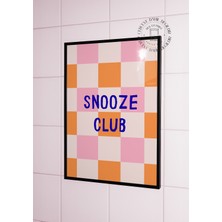 Des Vu Print Snooze Club Posteri, Pinterest Temalı Çerçevesiz Poster