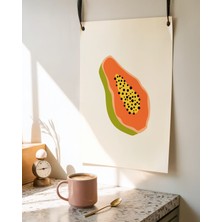 Des Vu Print Papaya Posteri, Çerçevesiz Mutfak Temalı Poster