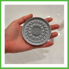 Bezos 3D Baskı Makyaj Fırçası Temizleme Pedi - Desenli Aparat-Gri Arz