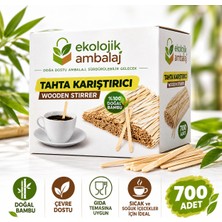 Ekolojik Ambalaj Doğal Bambu Tahta Karıştırıcı 10CM 700 Adet