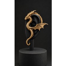 Alpin Ejderha Figürlü Kulak Kelepçesi Küpe - Gotik & Fantastik Takı Aksesuar 3D Model