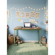 Wadlex Çam Yeşil Çalışma Masası 120X60 cm Minimal Bilgisayar Masası Ofis ve Ev İçin Modern Masa