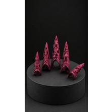 Alpin Gotik Pençe Yüzük Seti - Cosplay, Cadı Kostümü ve Parti Aksesuarı 3D Model