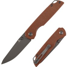Tenable Mini Warrior | Kahverengi Mikarta Sap | Gri Ticn Kaplamalı Nitro-V Çelik Çakı | B2005A3