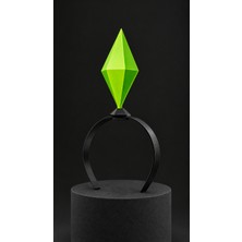 Alpin Sims Plumbob Saç Tacı - Gamer, Cosplay ve Parti Aksesuarı 3D Model